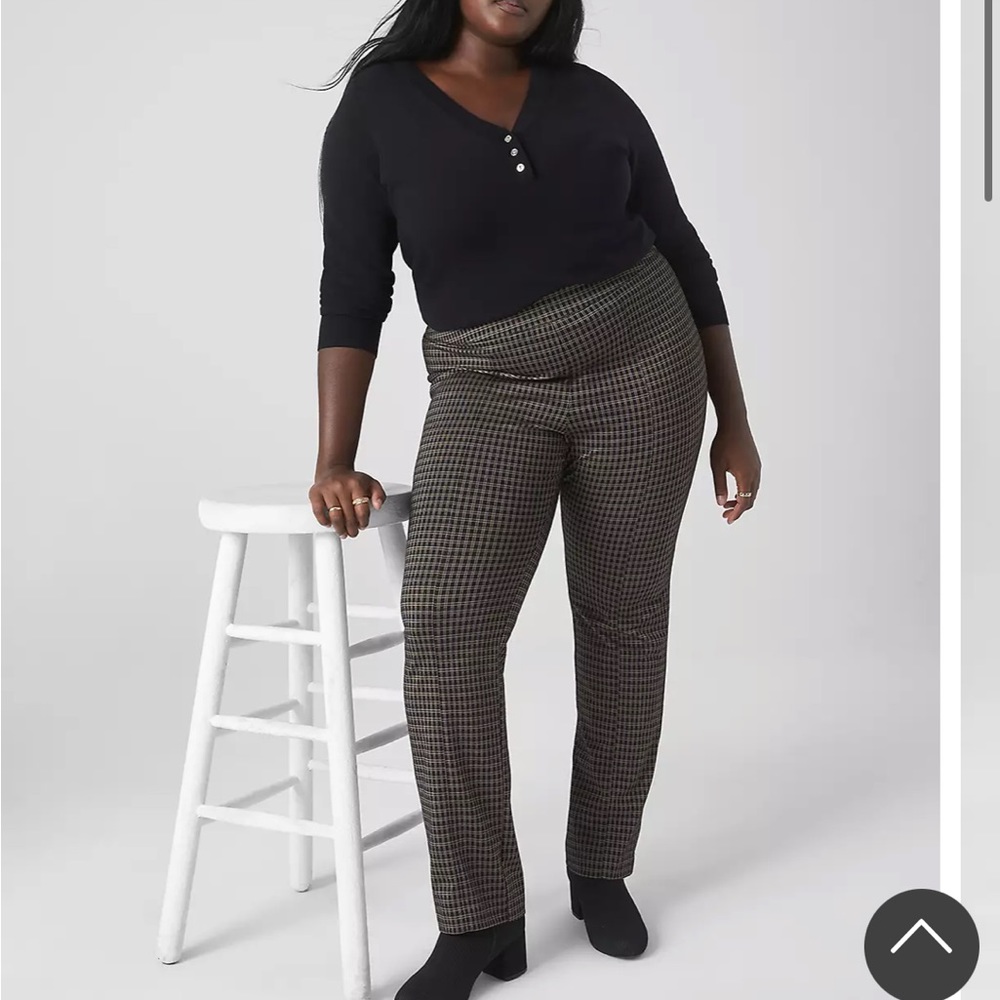Lane Bryant Pull On Ponte Straight Leg Pant Comfort Waistband Size 18